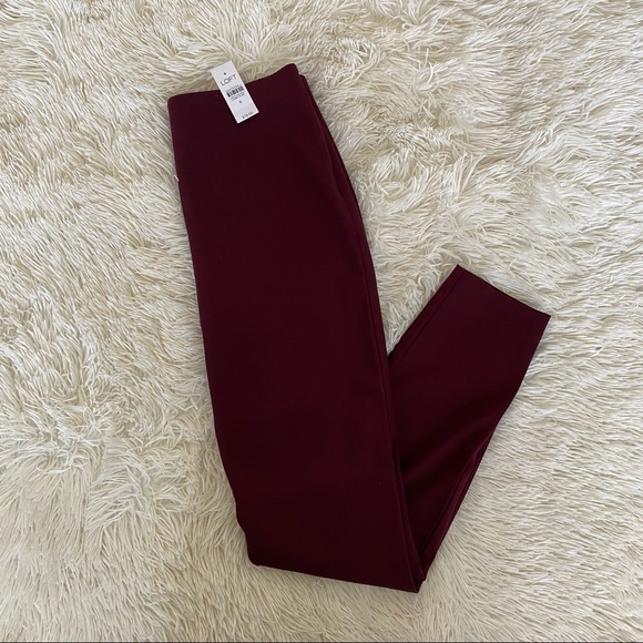 LOFT Pants - NWT LOFT Side Zip High Waist Skinny Leggings - Maroon
